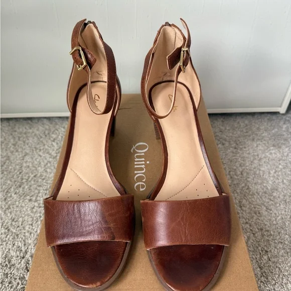 Brown Leather Women's Sandals - Picture 2 of 5